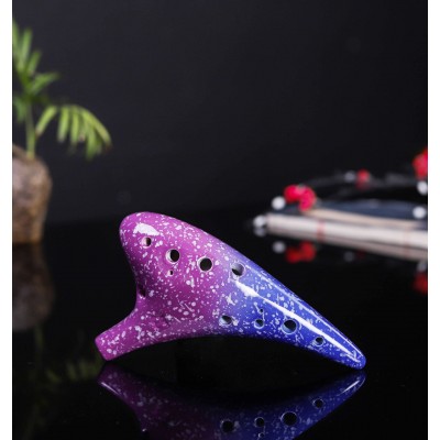 12-hole ocarina 12-hole ac tune hand-painted starry professional playing ocarina musical instrument