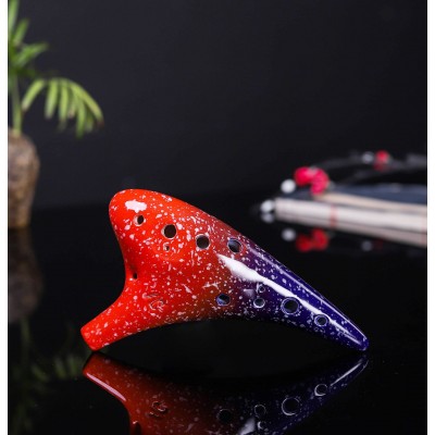 12-hole ocarina 12-hole ac tune hand-painted starry professional playing ocarina musical instrument