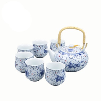 Blue and white jelly pot tea set blue and white porcelain tea set