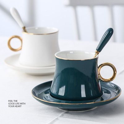 Luxury European Coffee cup and Saucer Ceramic Coffee Cup Set