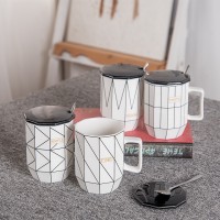 Geometric shapes creative minimalist couple ceramic office cups