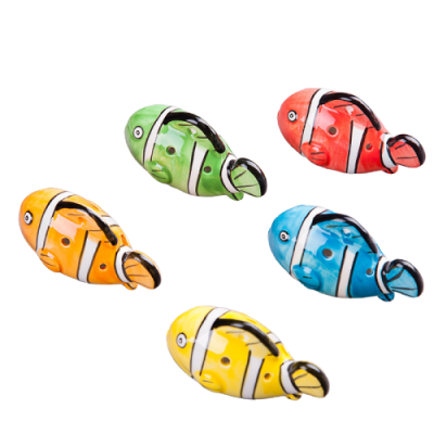 Weian best selling 6 Hole Alto C fish shape toy ceramic ocarina